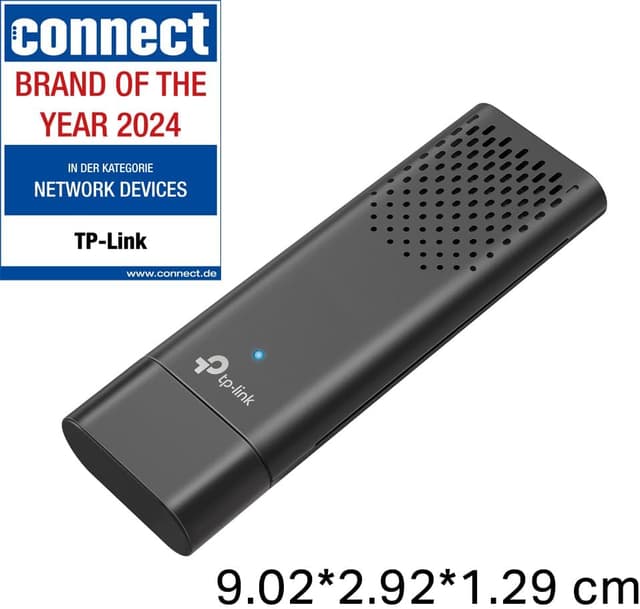 Detalle de TP-Link Archer TX20U WLAN-Stick für den PC (WiFi 6, Dualband bis 1.800 Mbit/s, USB 3.0) mit WPA3