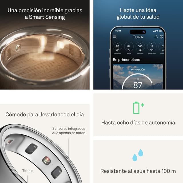 Thumbnail 4 de OURA Ring 4 Silver Talla 10 💤🧠 Monitoriza sueño y estrés