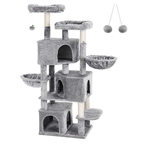 Imagen de FEANDREA Grand Arbre à Chat 3 niches, 164 cm ⏳ en OfertitasTOP