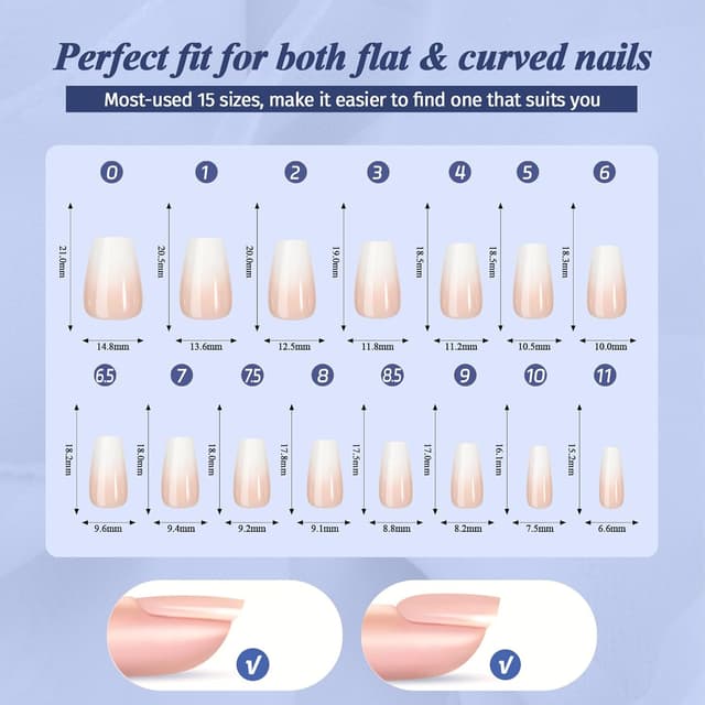 Thumbnail 3 de Anglicolor unghie finte quadrate sfumate 30 pezzi