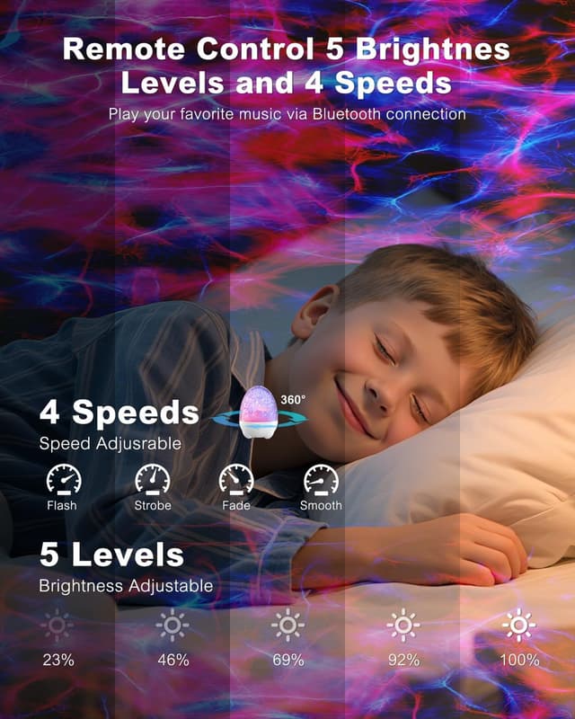 Detalle 2 de WeBeqer Proyector de Galaxias 17 efectos