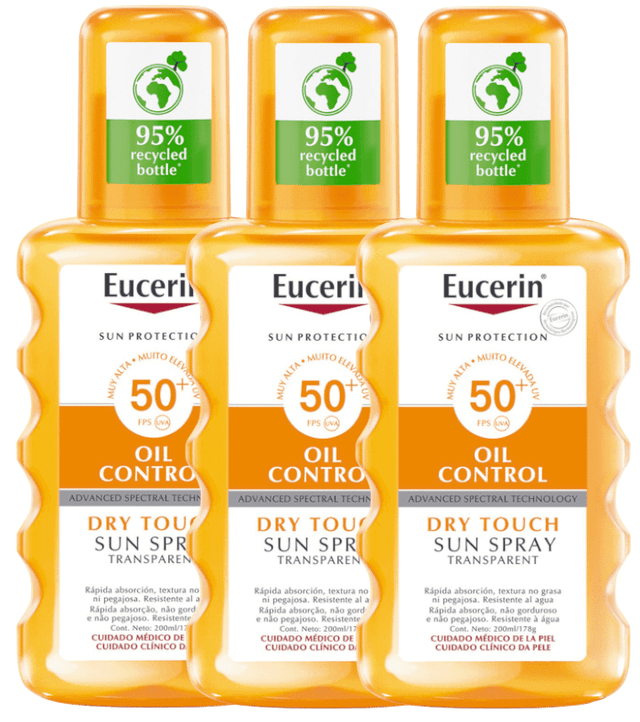 Imagen de Eucerin Oil Control SPF50+ Spray Secado Rápido 3x200 ml en OfertitasTOP