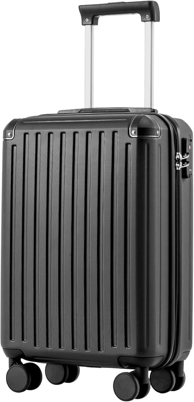 Detalle de COOLIFE Valise cabine rigide 55 x 35 x 20 cm pour avion avec serrure TSA et 4 roulettes jumelées