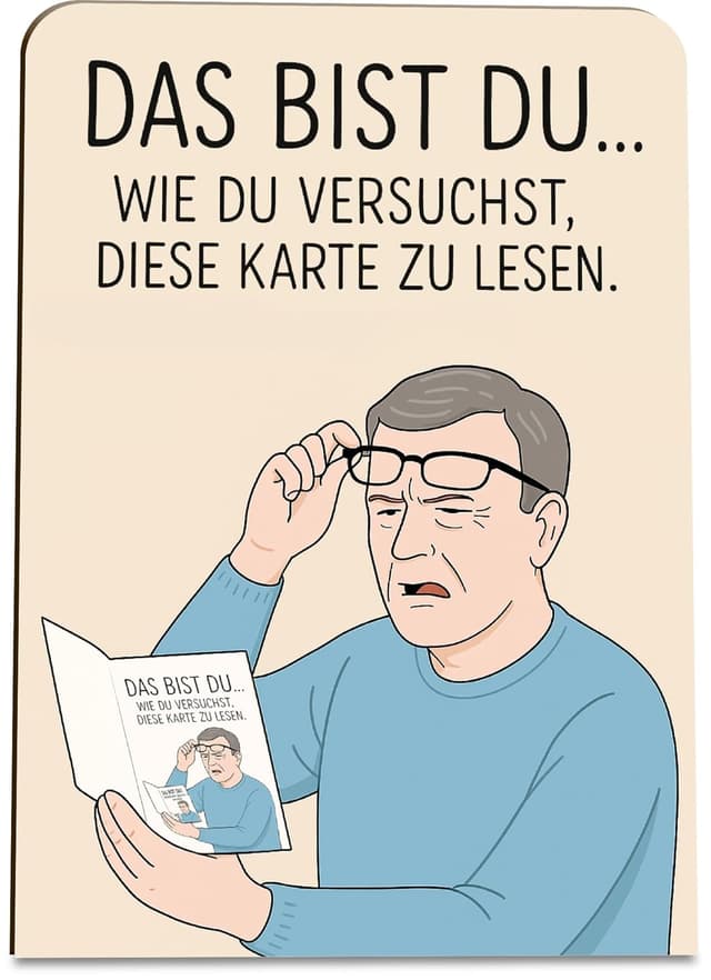 Imagen de Lustige Holzgeburtstagskarte Männer en OfertitasTOP