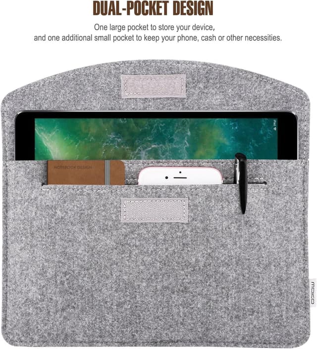 Detalle de MoKo Filz Tablet Hülle 11 Zoll Hellgrau