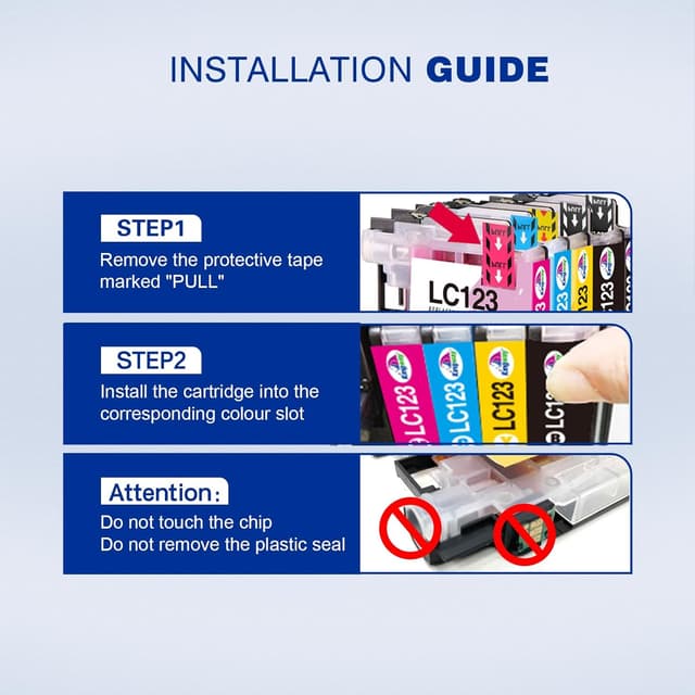 Detalle 2 de KINGWAY LC123 ink cartridges 10-pack (compatible replacements for Brother LC123)