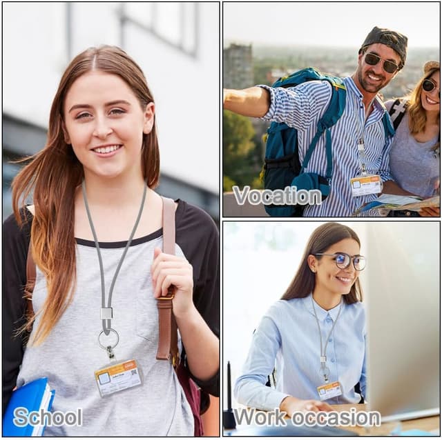 Thumbnail 4 de Vicloon Cordon tour de cou Gris 1 pièce