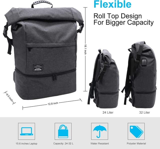 Detalle de ITSHINY Sporttasche 3 in 1 mit Schuhfach