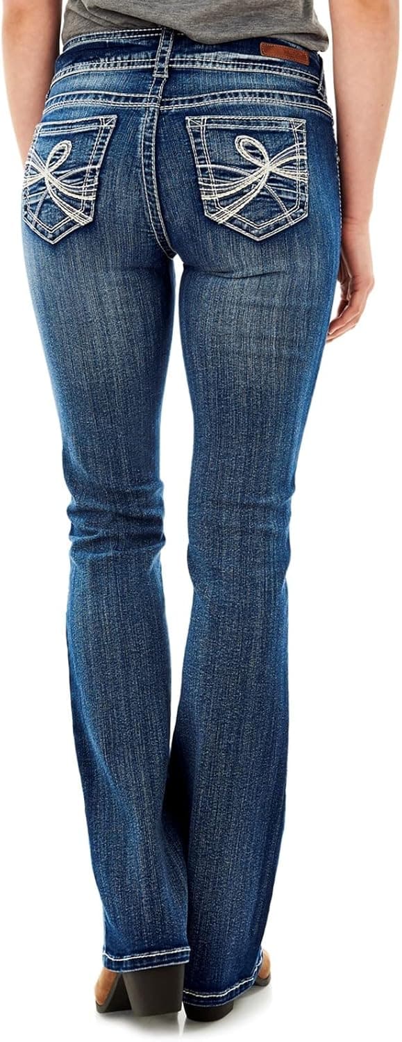 Detalle 2 de WallFlower Luscious Curvy Bootcut Jeans for Women (Insta Stretch Denim) — Mid-Rise, Sizes 0 to 24