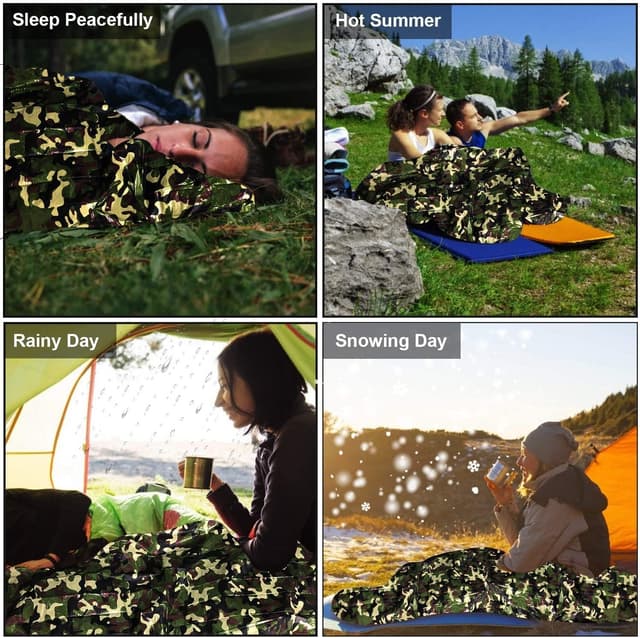 Detalle 2 de HONYAO Emergency Bivvy Bag (2 Pack) – waterproof survival sleeping bivy shelter