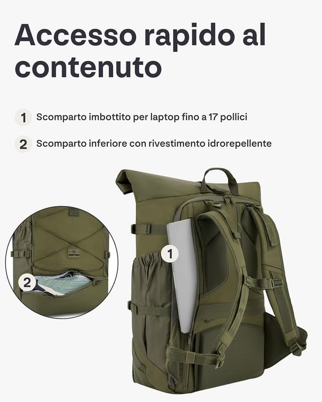 Thumbnail 5 de Johnny Urban Allen Travel L zaino rolltop 37 L da viaggio