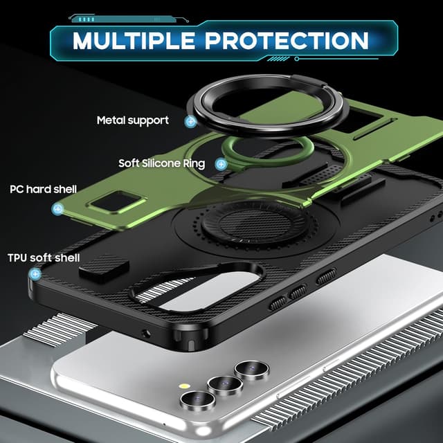 Detalle 2 de Tuvror Galaxy A54 Hülle mit Ring 4-in-1