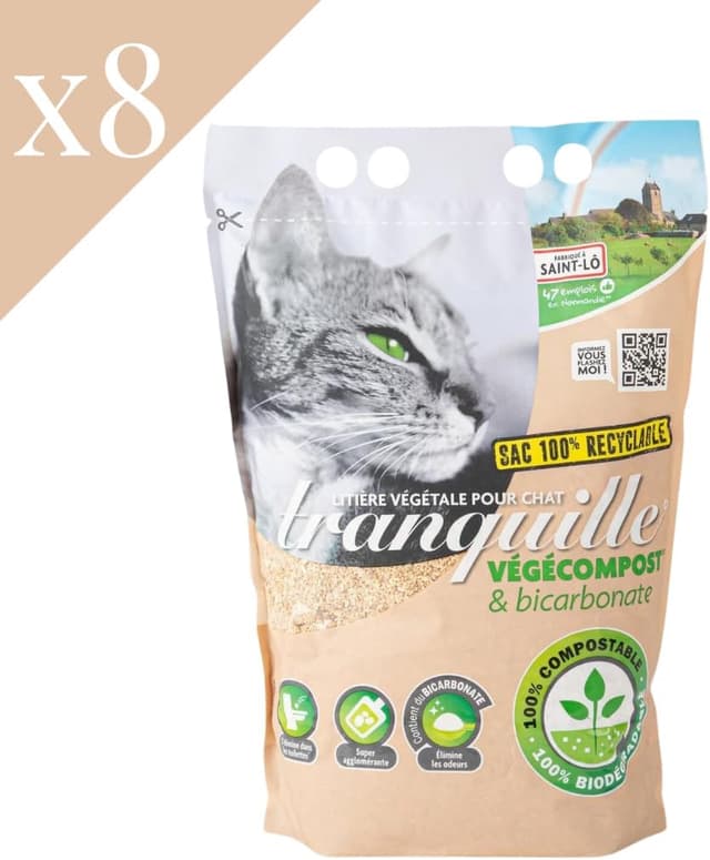 Thumbnail 1 de Tranquille Litière végétale 4 L pour chat 🐱