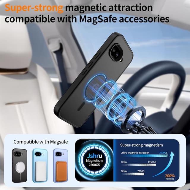 Detalle de Google Pixel 9A Magsafe case with 2 protectors