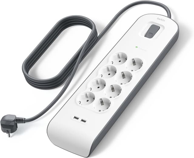 Detalle de Belkin Regleta 8 tomas USB-A 2,4 A 2 m
