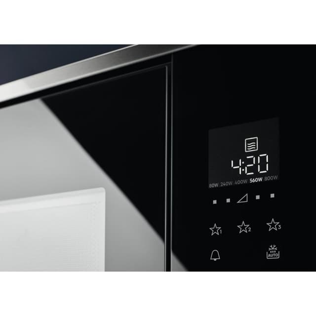 Detalle de Microondas Electrolux LMS2173EMX 17L 700W Black Inox, encastrable y con cocción uniforme