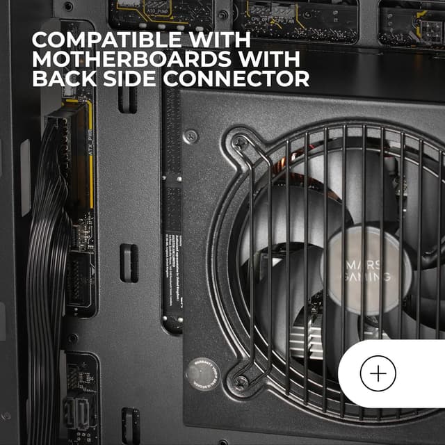 Detalle de Mars Gaming MC-3TCORE (ATX custom) con triplo vetro temperato rimovibile e supporto liquido fino a 360 mm