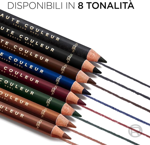 Detalle de L’Oréal Paris Matita Occhi Khol Haute Couleur 120 Brun Leather, colore pieno e tratto modulabile