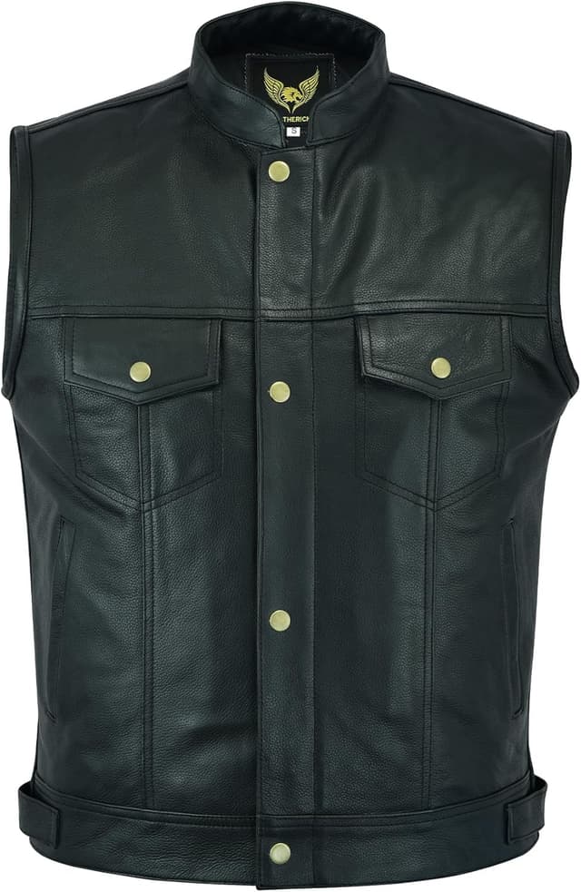 Thumbnail 4 de Leatherick Chaleco de cuero para moto