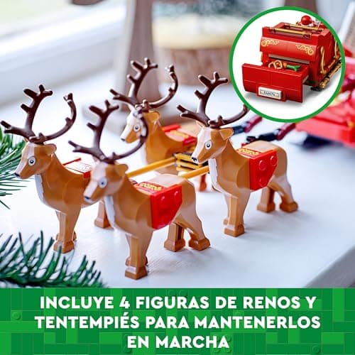 Detalle de LEGO 40499 Trineo de Papá Noel 🎅 Decoración Navideña Juguete