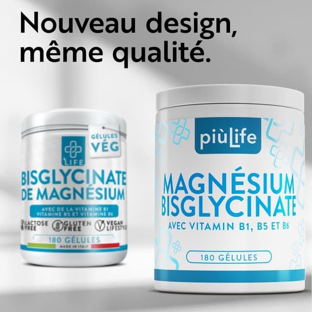 Detalle de +LIFE Magnésium bisglycinate 1500 mg (360 gélules) + vitamines B1, B6, B5
