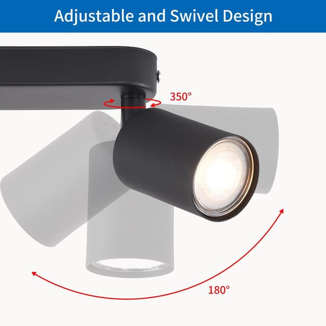 Thumbnail 1 de ANWIO Foco GU10 3 Focos Negro