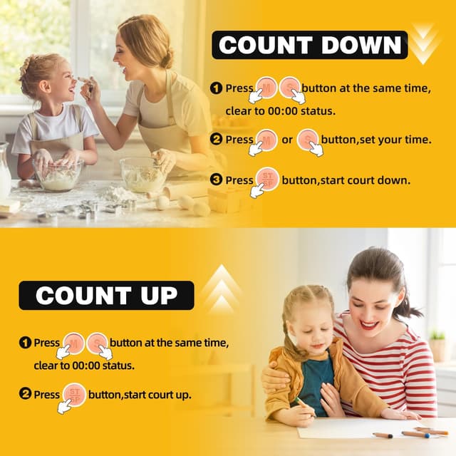 Thumbnail 6 de Classroom Timers for Teachers Large Magnetic 2-pack ⏱