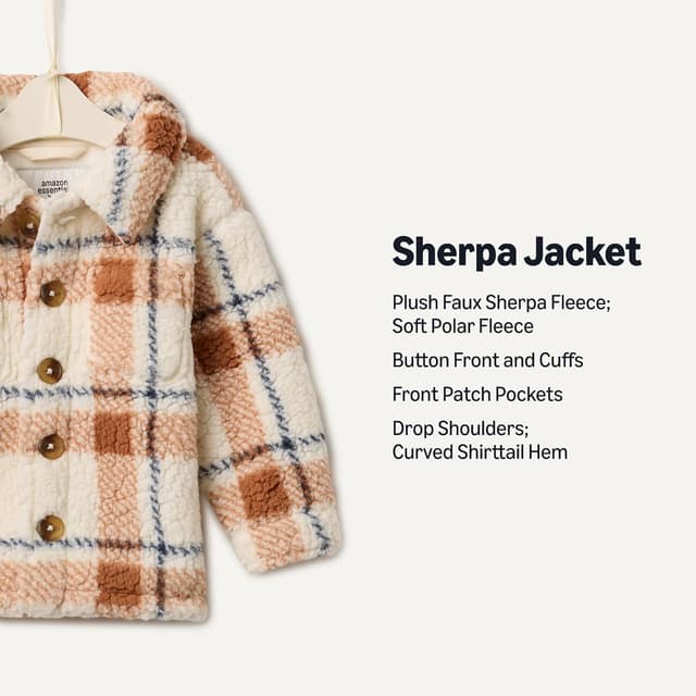 Thumbnail 5 de Amazon Essentials Unisex Baby Sherpa Overshirt jacket