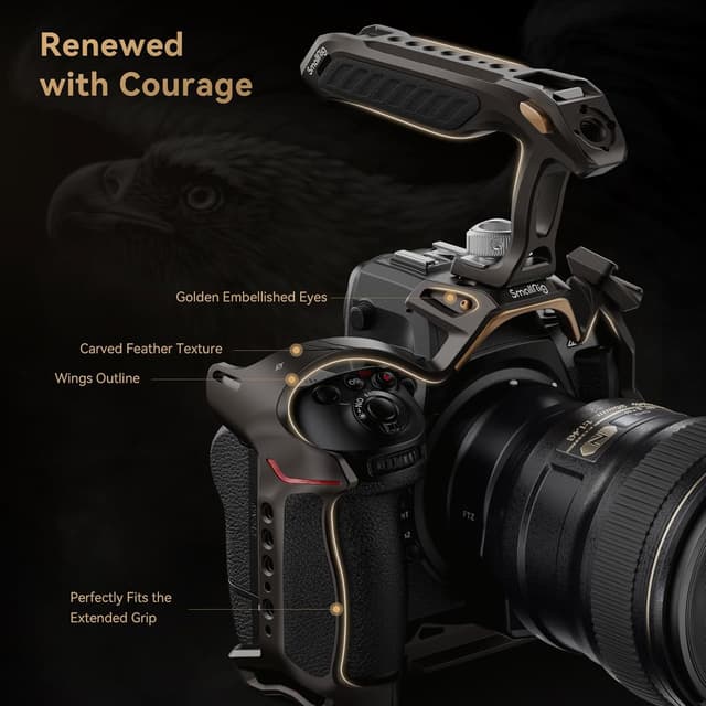 Detalle de SMALLRIG Kit de cage Z8 Night Eagle pour Nikon Z8 (4317) — cage complète en alliage d’aluminium