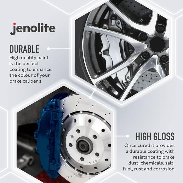 Detalle 2 de JENOLITE Bremssattellack Blau (Bremssattelfarbe) hitzefester Thermolack für Bremsklötze – 3× 400 ml