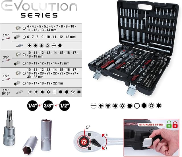 Detalle 2 de KS Tools 917.0795 Juego de vaso 195 pzs