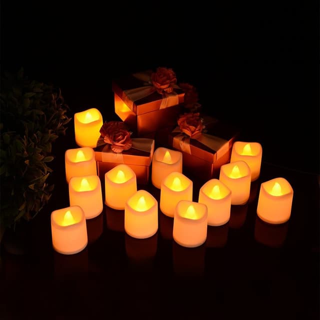 Thumbnail 6 de Litake LED Candles (24 Pack) Flameless Flickering Tea Lights in Warm White