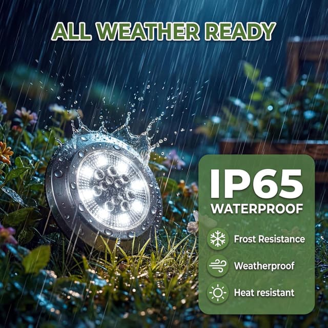 Thumbnail 3 de ZFITEI 12 Pack Solar Ground Lights Outdoor