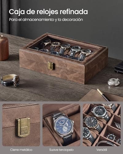 Thumbnail 4 de SONGMICS JWB120KQ02 Caja de Relojes 12 Compart
