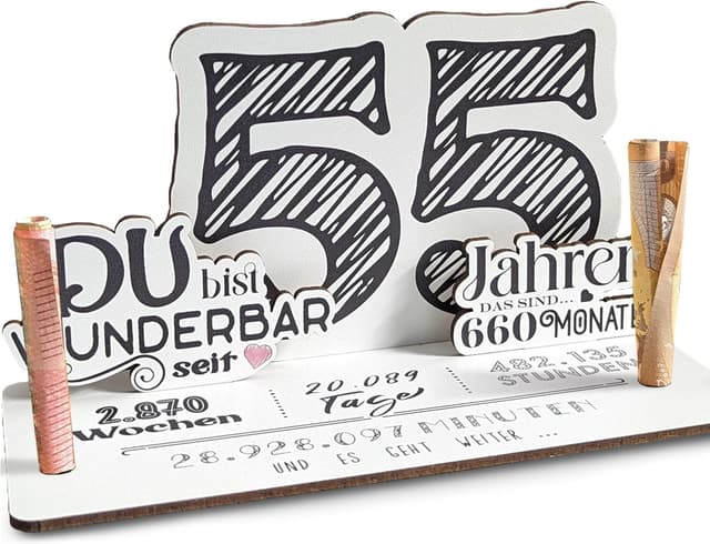 Thumbnail 5 de 15 Geburtstag 3D Holzkarte Geldgeschenke