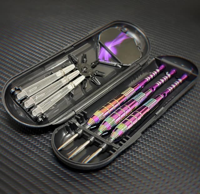 Detalle de Steel Tip Darts Set (3 Pack) with Aluminium Shafts and Darts Case