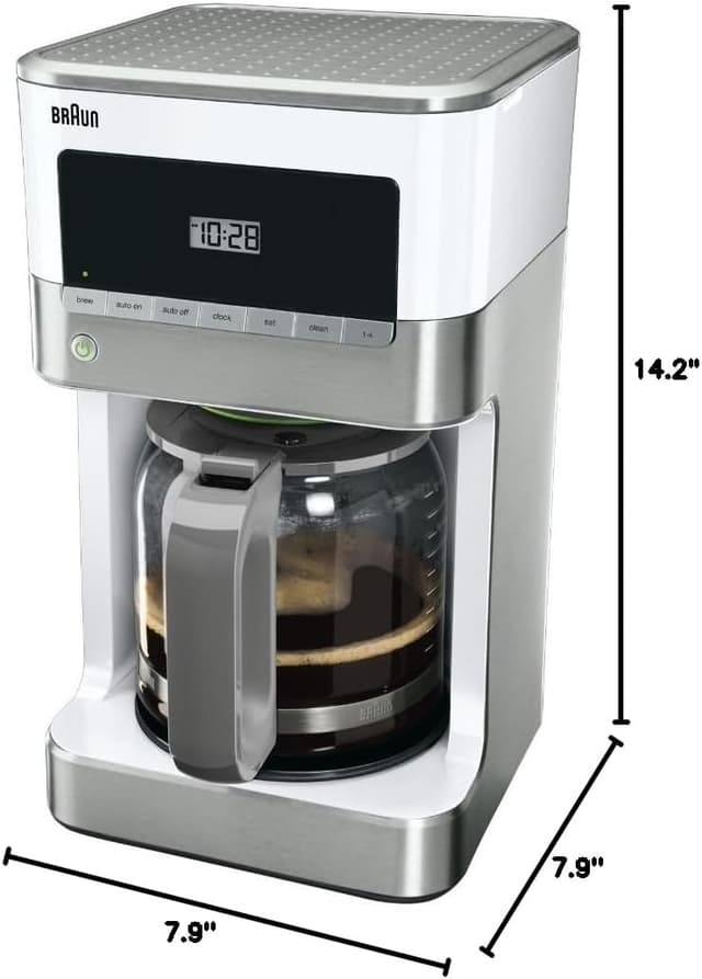 Detalle de Braun BrewSense KF6050WH Drip Coffee Maker (White)