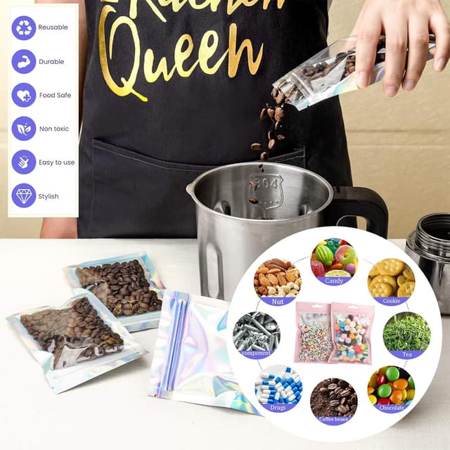 Thumbnail 4 de Mylar Zip-Beutel 10x15 cm, 100 Stück