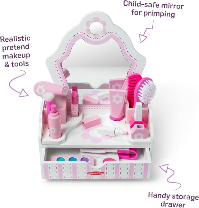 Thumbnail 4 de Melissa & Doug Wooden Beauty Salon 18-piece 🎀