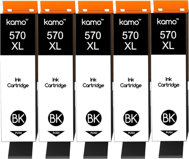 Detalle de kamo PGI-570XL & CLI-571XL 5er-Pack kompatible Druckerpatronen für Canon PGI 570 / CLI 571 XL
