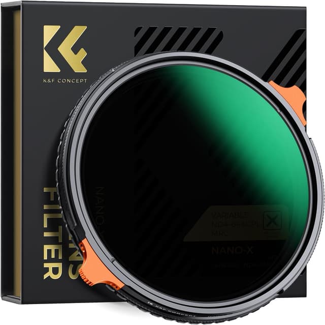 Detalle de K&F CONCEPT Nano-Xcel 46mm filtro polarizzatore circolare & ND variabile ND4-64 (2-6 stop) con CPL e custodia in vetro ottico