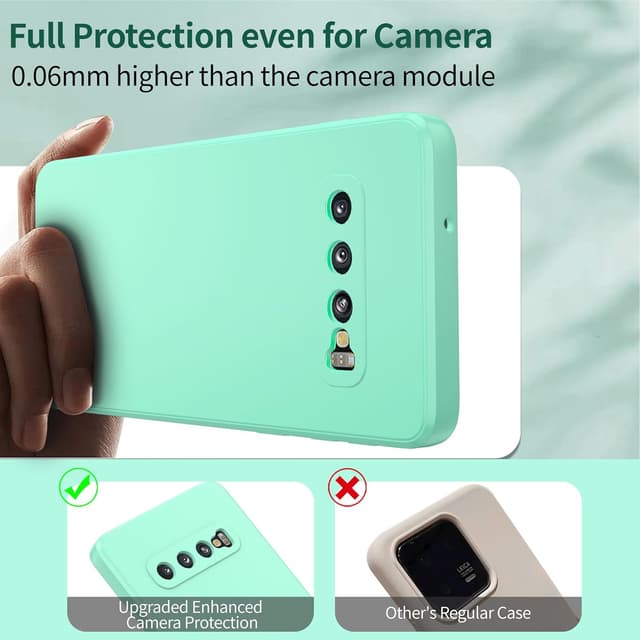 Detalle 2 de Watana Hülle für Samsung Galaxy S10 – Soft-Touch Silikoncase mit Mikrofaserfutter (Mintgrün)