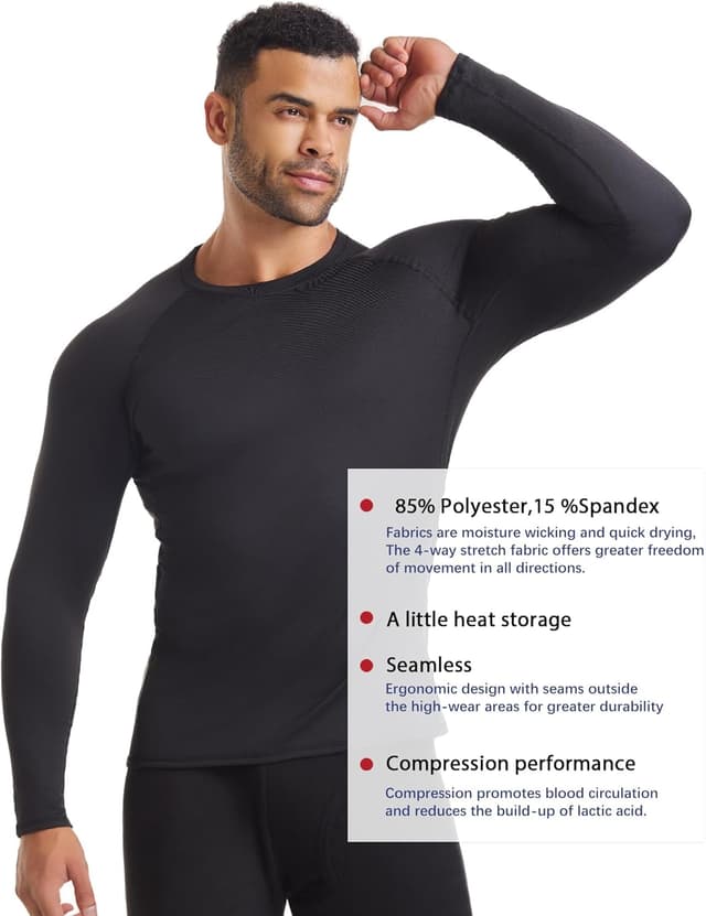 Detalle 2 de HovSiyla 3 Pack Thermal Underwear 🩲