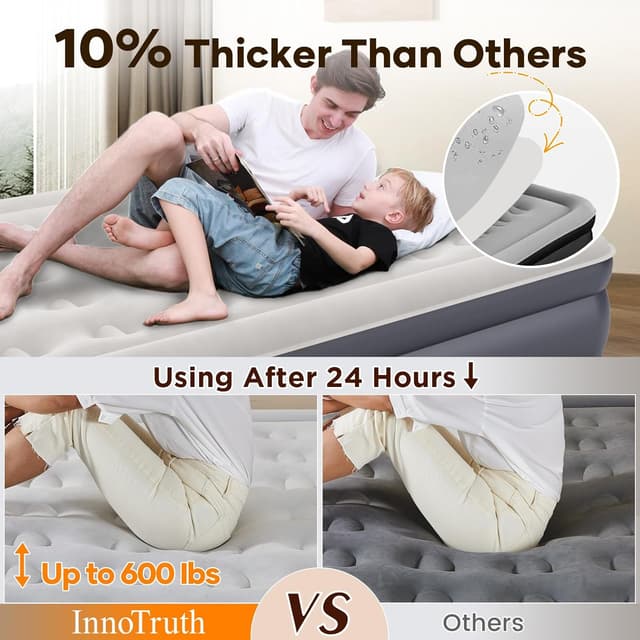 Thumbnail 6 de InnoTruth Air Mattress Queen 18" inflatable bed