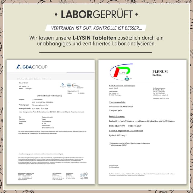 Thumbnail 4 de L-Lysin Tabletten 365 đź’Š