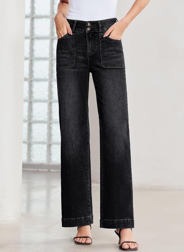 Thumbnail 3 de Sidefeel Wide Leg Jeans High Waisted 26