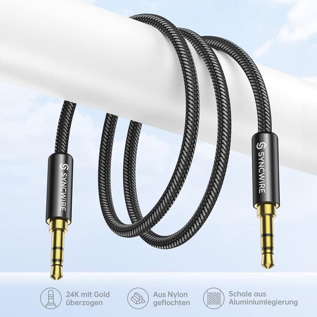 Thumbnail 3 de Syncwire 3,5 mm Audio Kabel Nylon Geflochten 1M Klinke auf Klinke