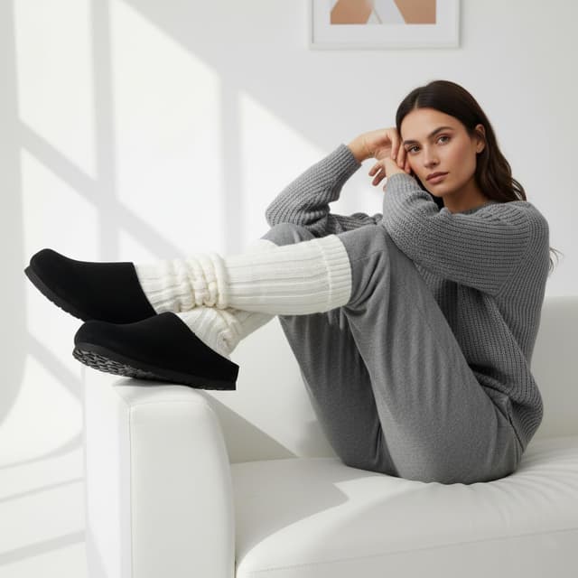 Detalle 2 de CUSHIONAIRE Lute Suede Clogs 👡