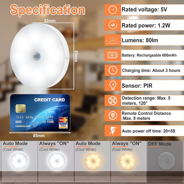 Thumbnail 5 de DSLebeen Nachtlicht 6 Stück