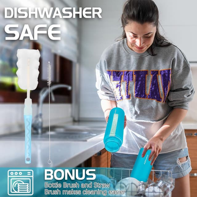 Thumbnail 5 de AOHAN Trinkflasche 1 l mit Stroh